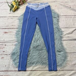 Yellow the Label Blue High Rise Colby Contour Leggings